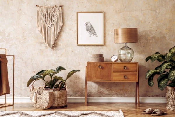 salon w stylu boho